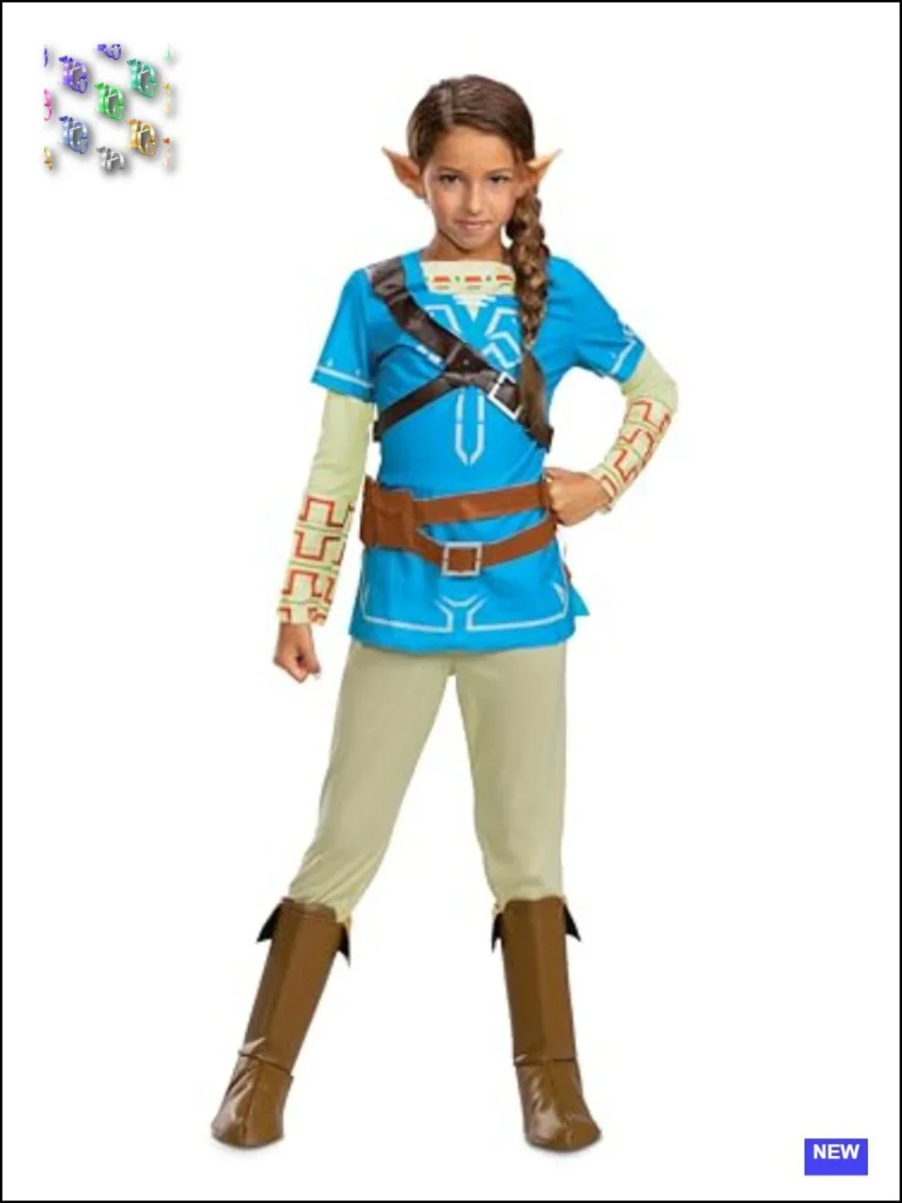 Kids Link Deluxe Costume Medium 7-8 Official Zelda Breath of Wild